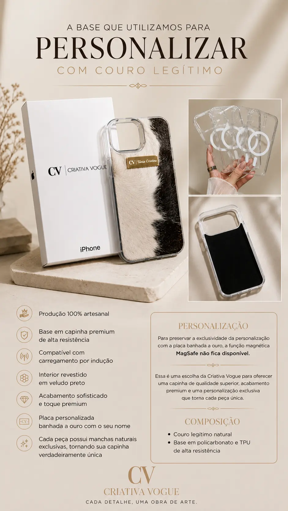Mídia 9 de Capinhas de Couro Personalizadas